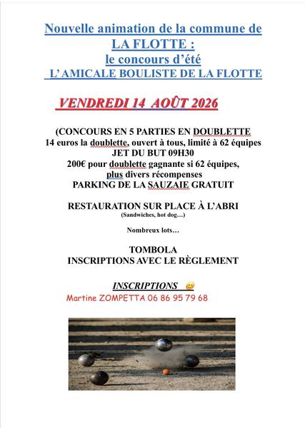 Concours d'été de pétanque