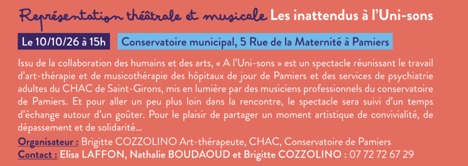 Représentation théâtrale et musicale -
