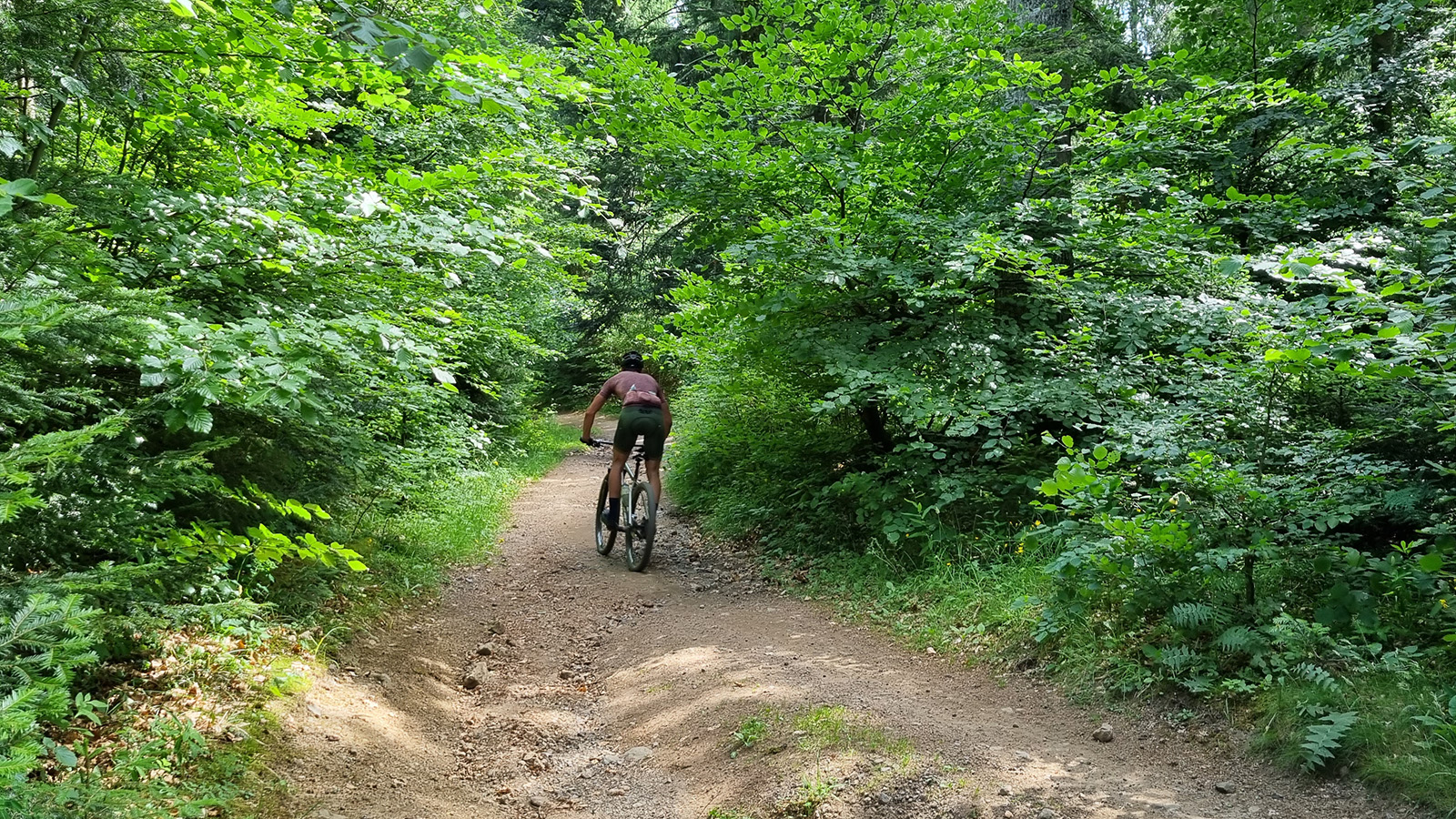 Au pied du puy de Mercœur à VTT