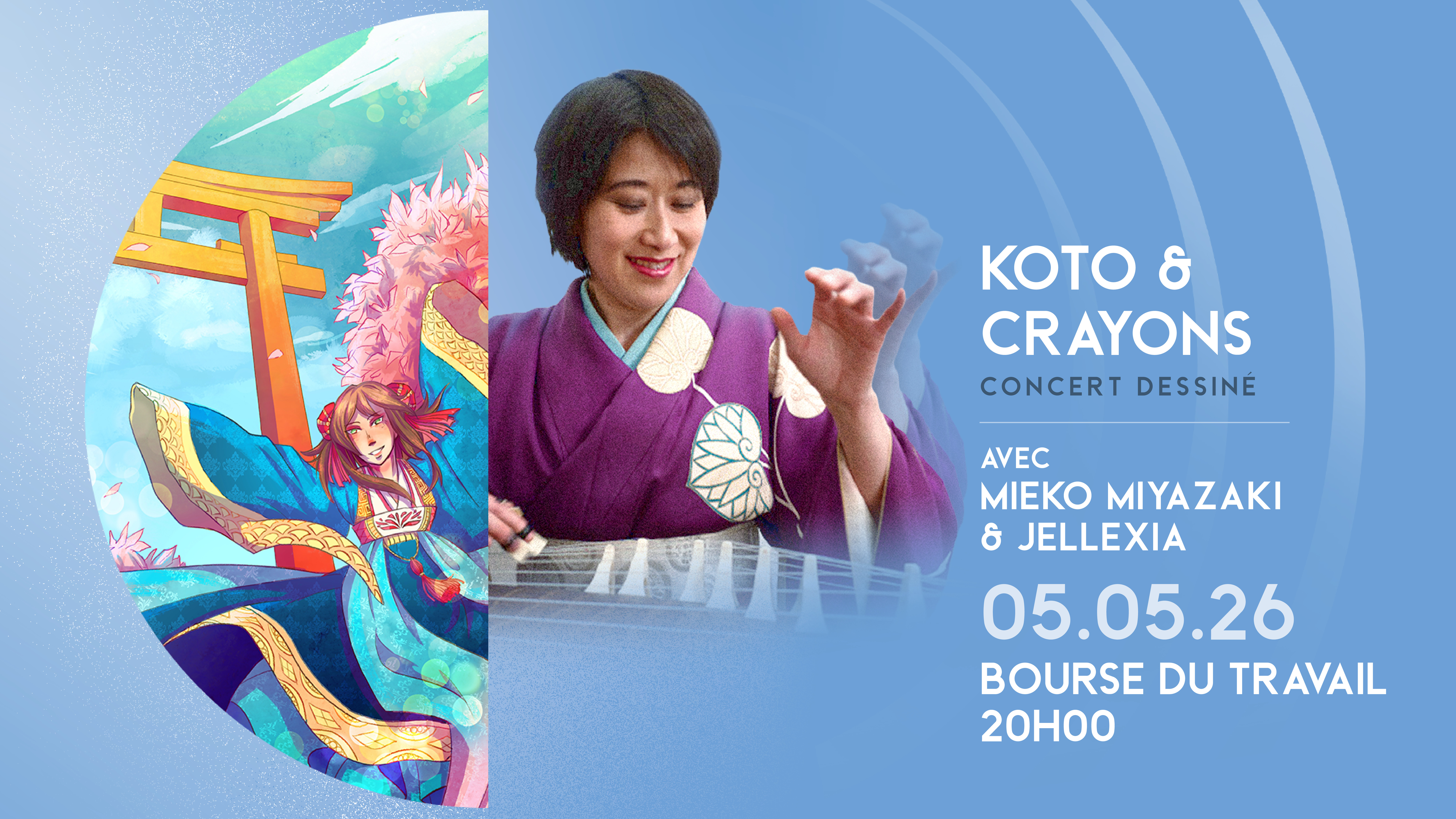 Koto & crayons - concert dessiné avec Mieko Miyazaki et Jellexia