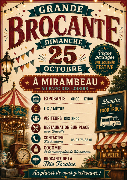 Brocante de la Fête Foraine de Mirambeau