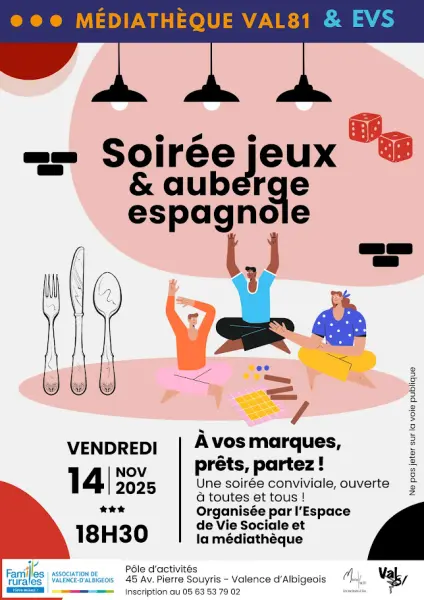 Soirée jeux et auberge espagnole