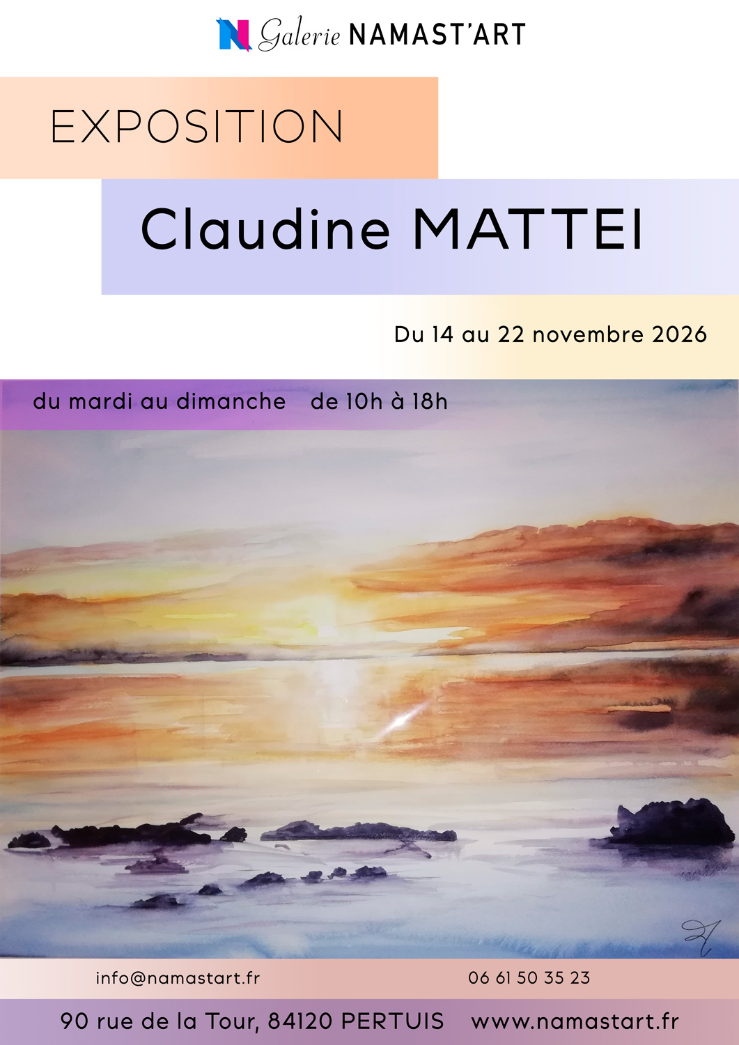 Exposition de peintures de Claudine Mattei