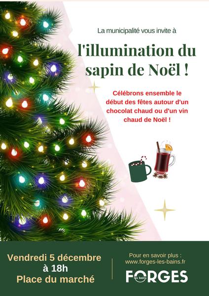 Illumination du sapin de Noël