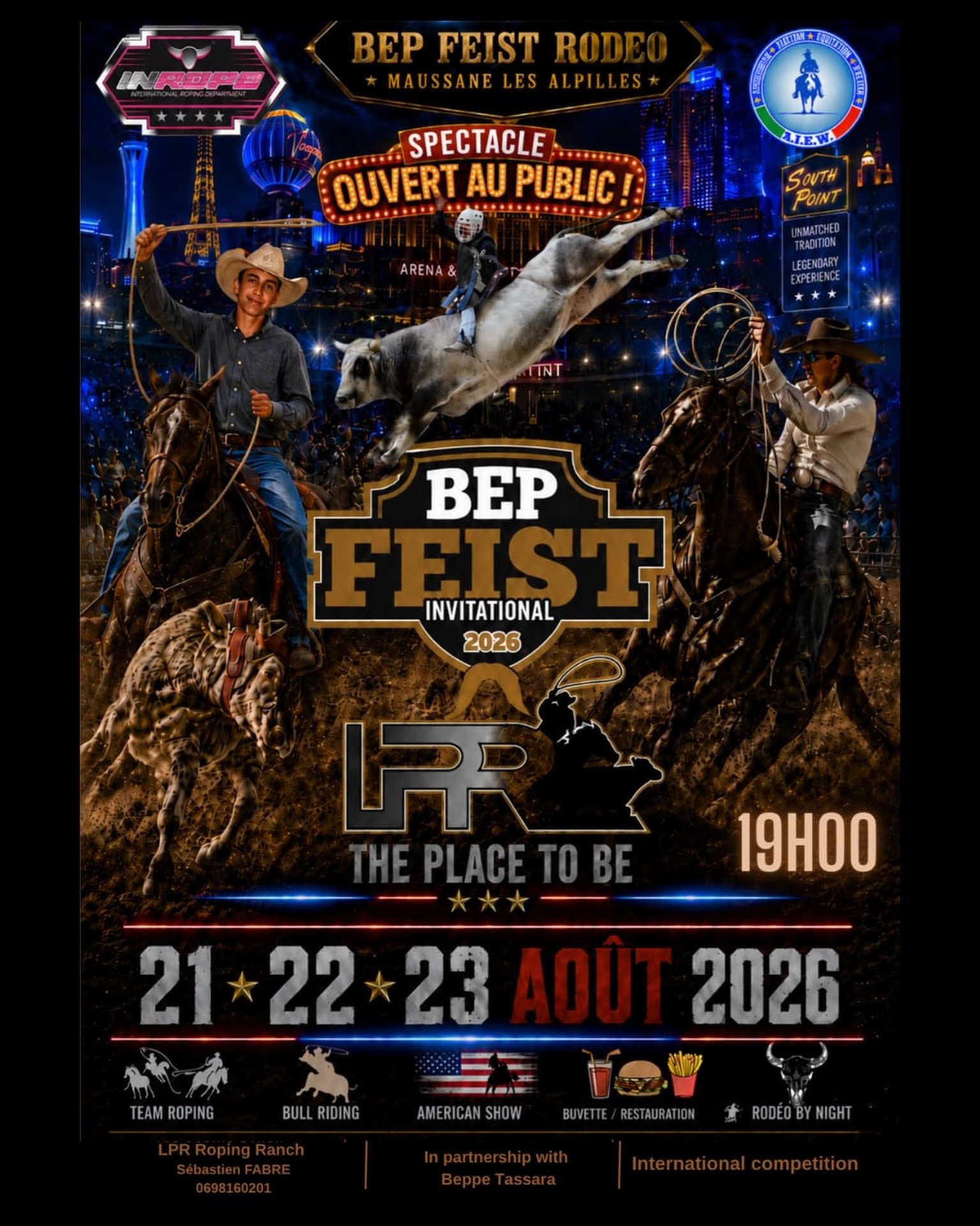 Compétition de roping et spectacle rodéo