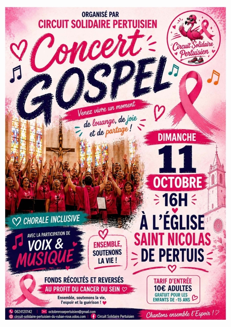 Concert Gospel Octobre Rose