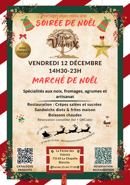 Marché et soirée de Noël à la ferme des Valnoix