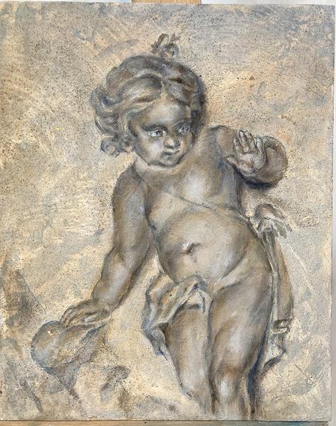 Peinture décorative en grisaille par l'atelier ML Dubar 