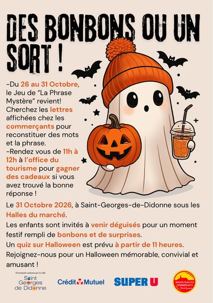 Jeu phrase mystère : Des bonbons ou un sort