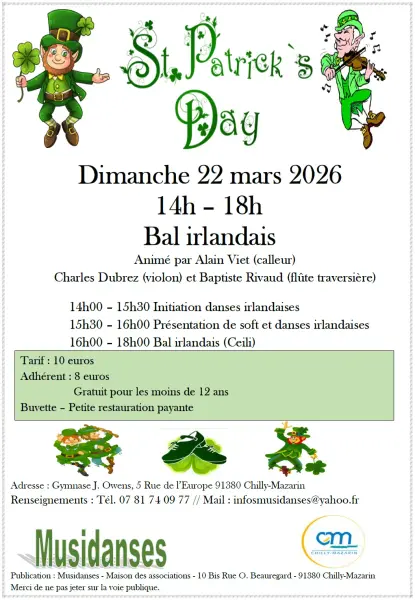 Bal irlandais – St Patrick’s Day_Chilly-Mazarin