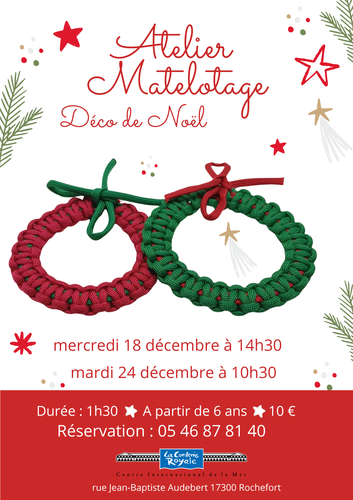 Atelier Matelotage : Déco Noël et couronne