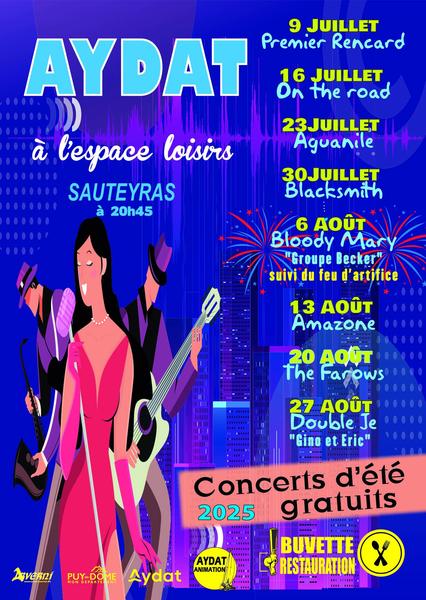 Les concerts de l'été | Espace Loisirs d'Aydat