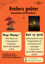 Atelier goûter à la Maison Ravier : chapi-champi_Morestel