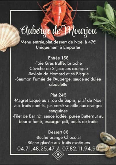 Plats à emporter pour Noël