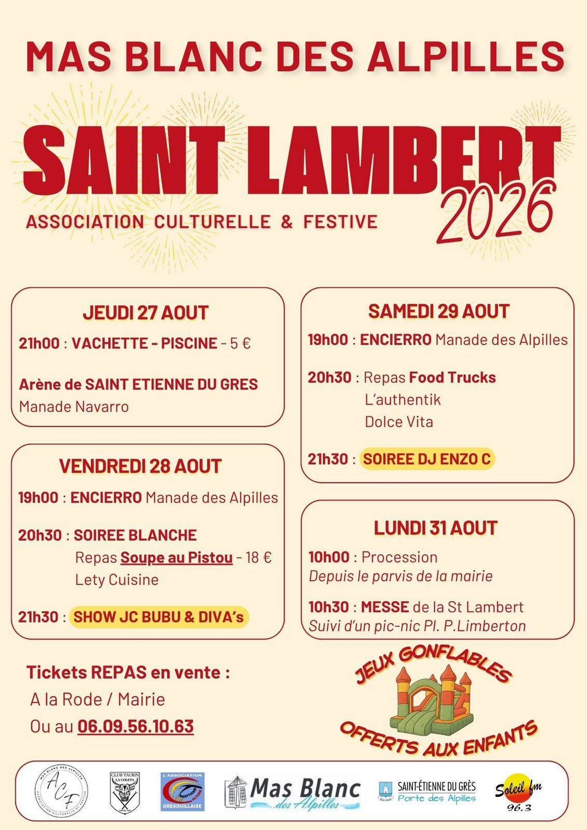 Fête de la Saint Lambert à Mas Blanc les Alpilles