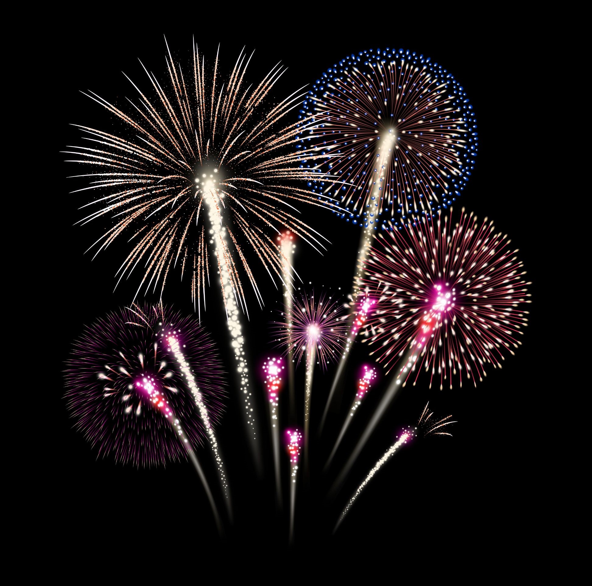 Feux d'artifices et bal