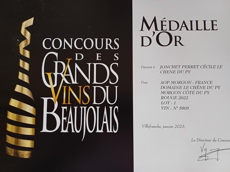 Médaille d'Or Morgon 2022