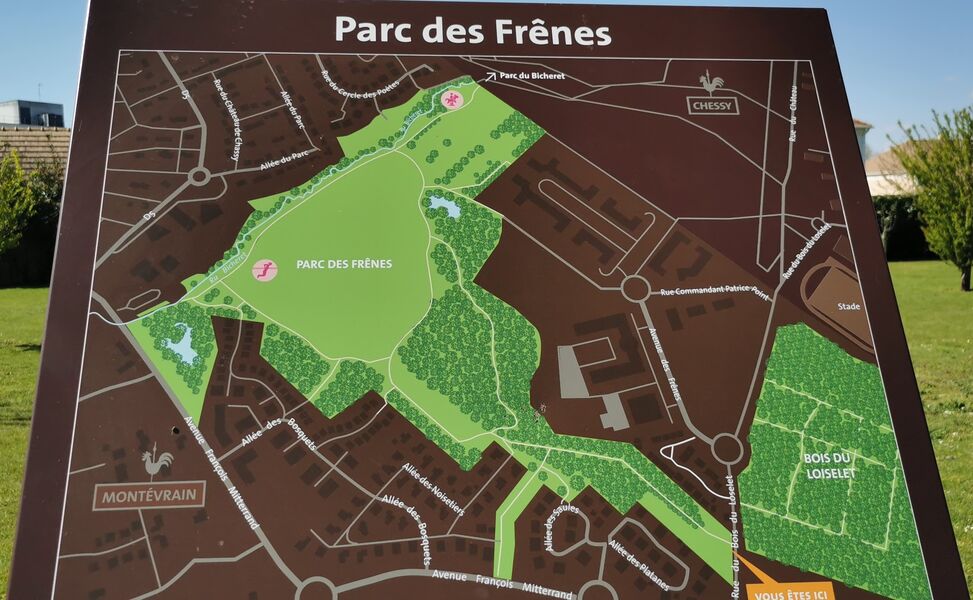 plan parc des Frênes