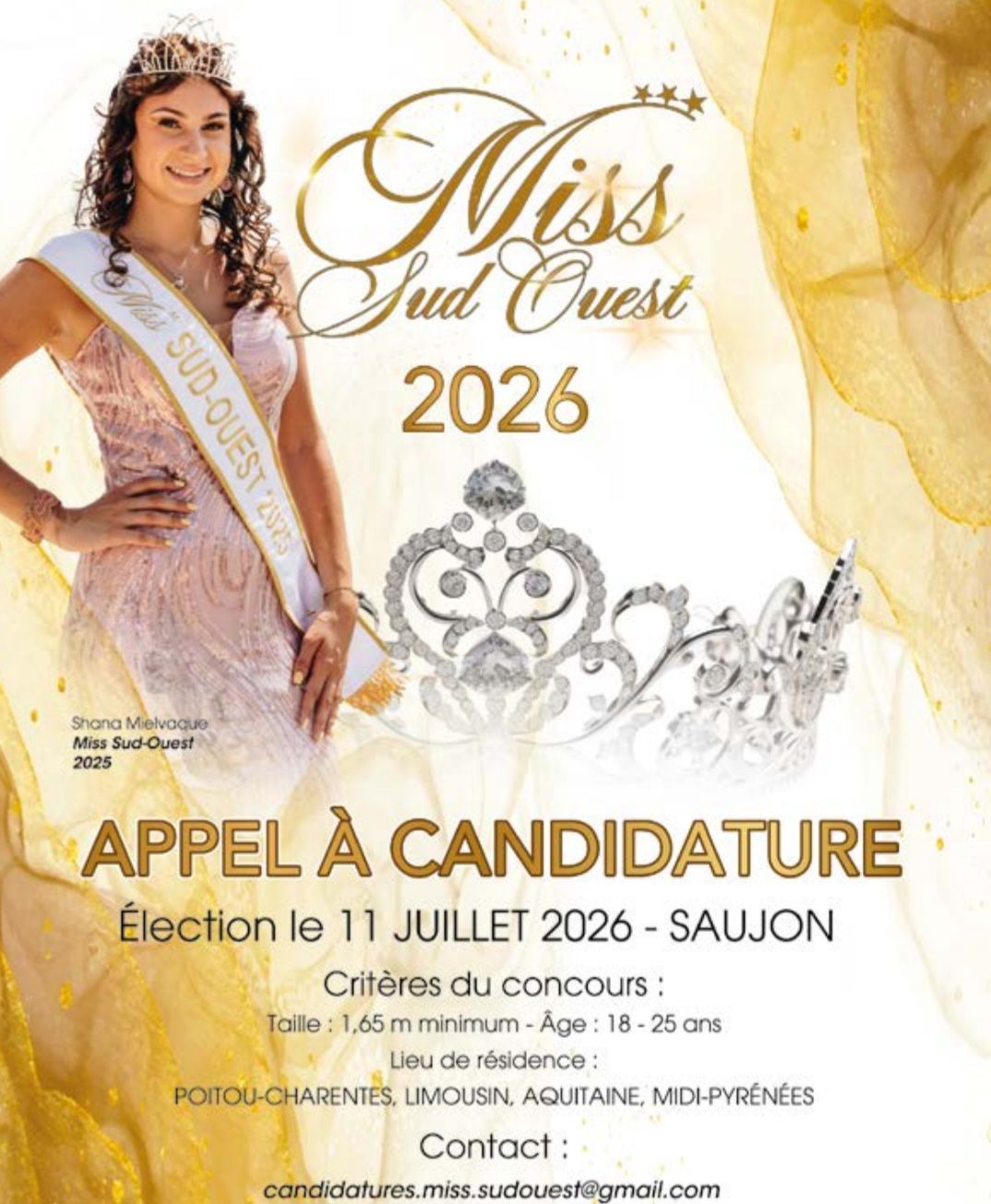 Concours « Miss Sud-Ouest 2026 »