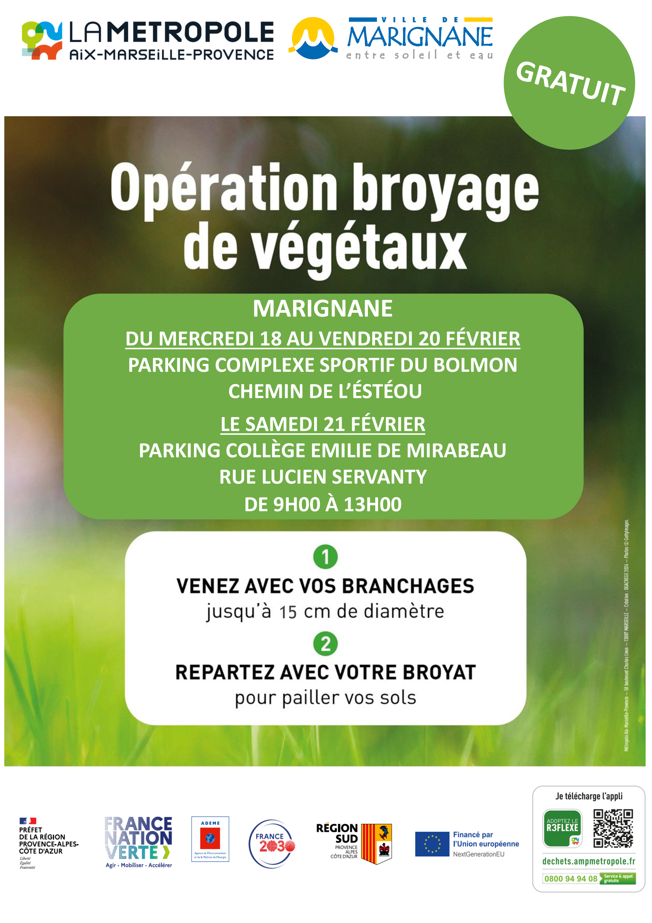 Opération broyage de végétaux