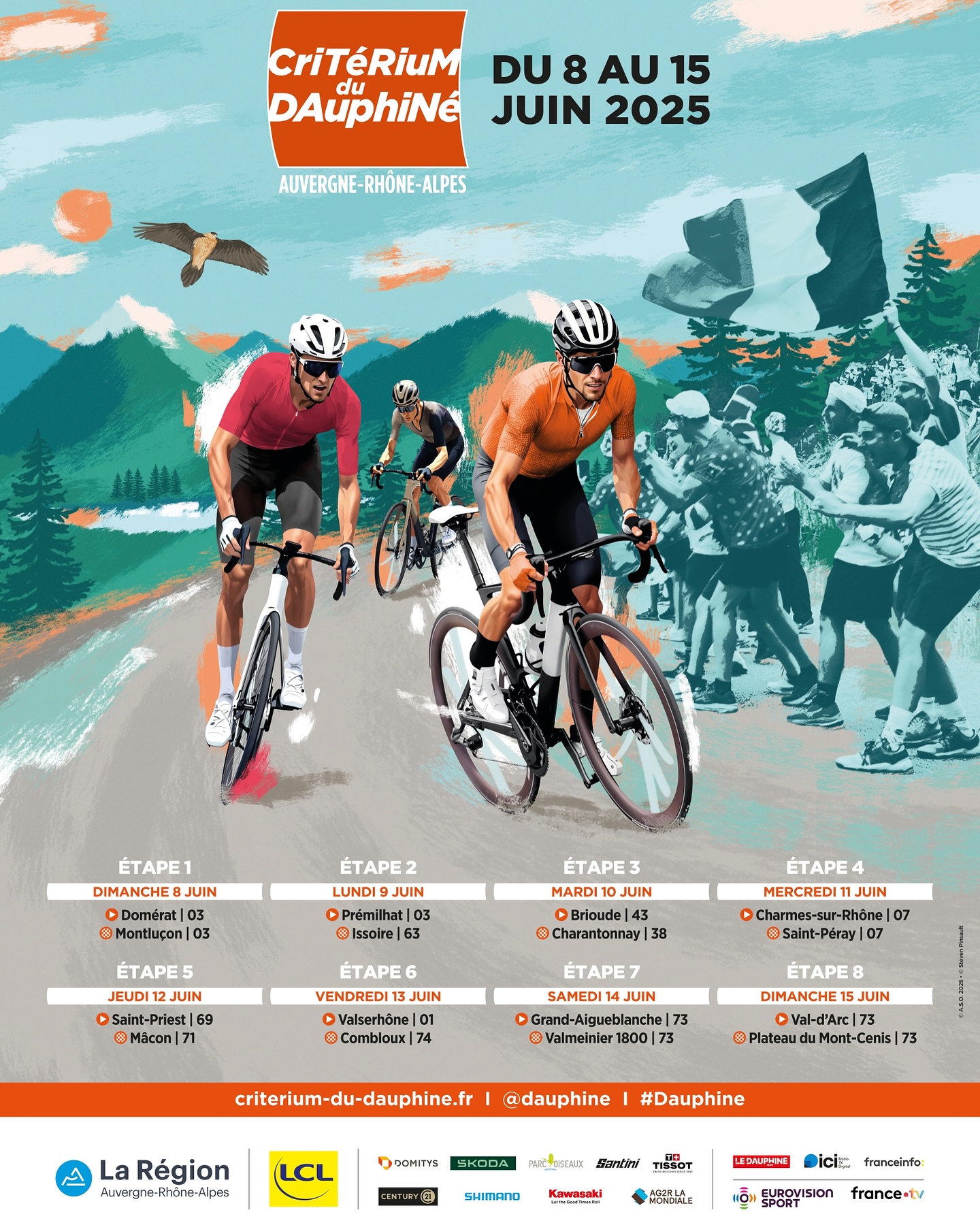 Affiche Critérium du Dauphiné 2025