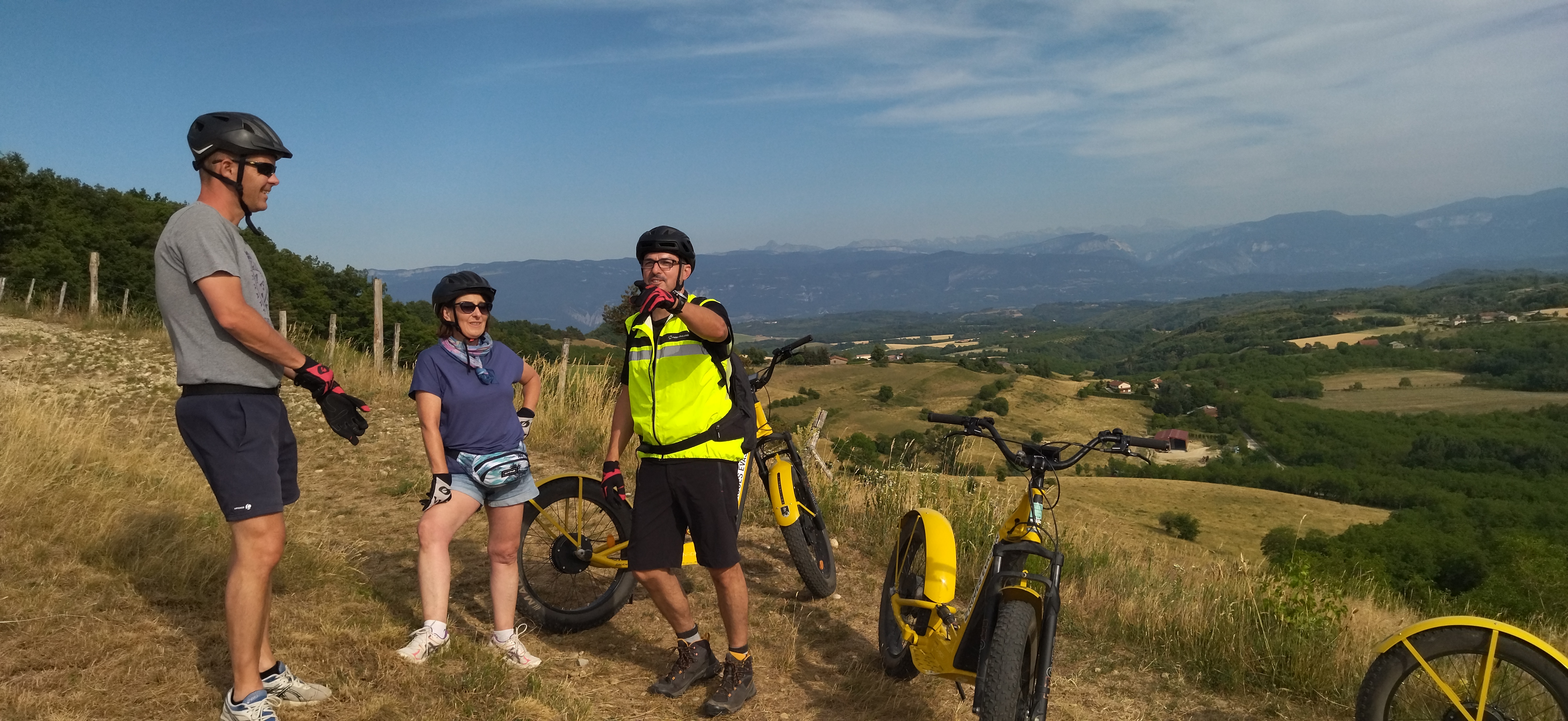 Balade à trottinette électrique tout terrain sur les hauteurs de Dionay
