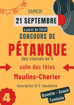 Concours de pétanque Le 21 sept 2024