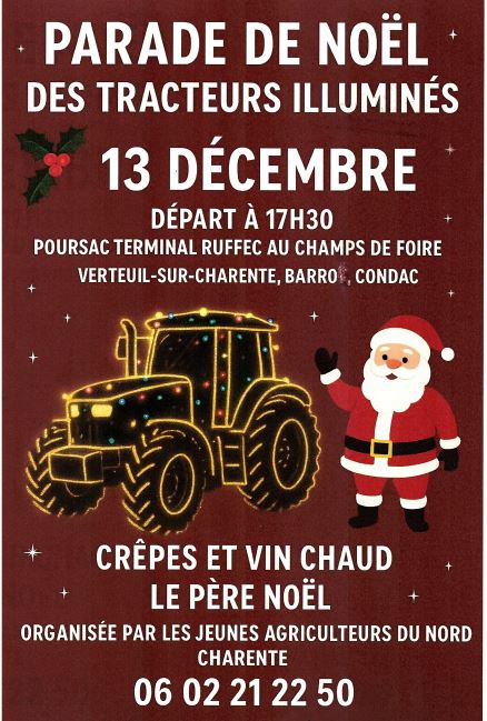 Parade de Noël de tracteurs illuminés_Poursac