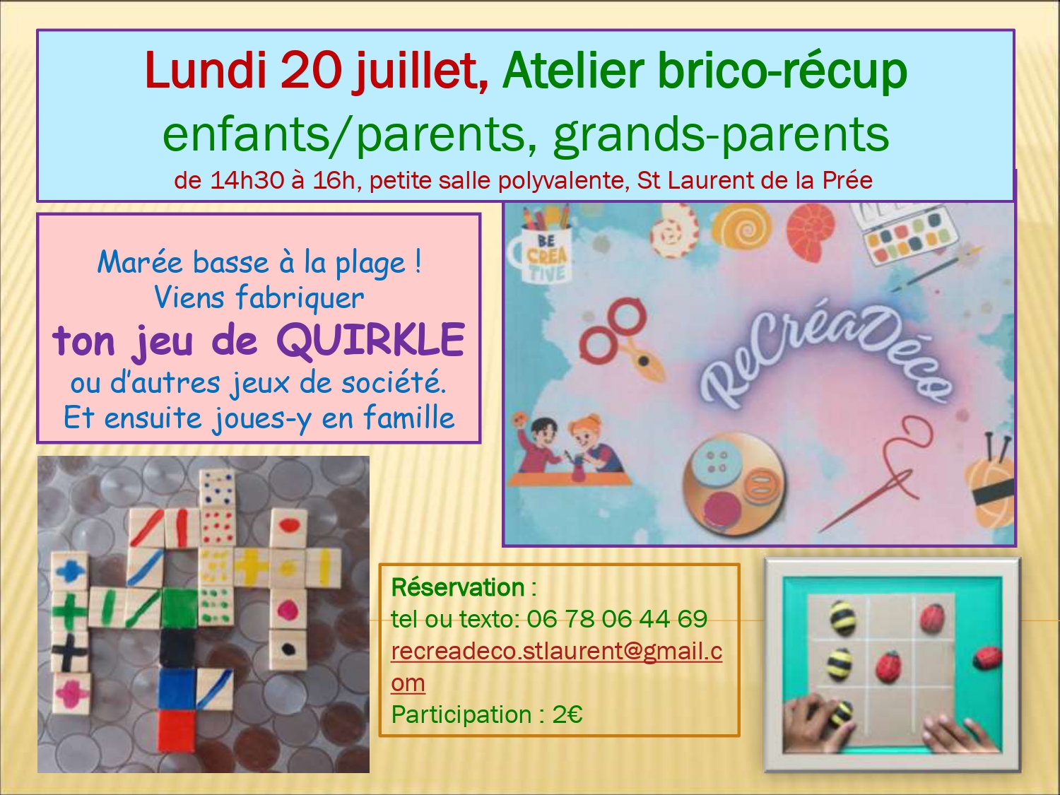 Atelier brico-récup intergénérationnel