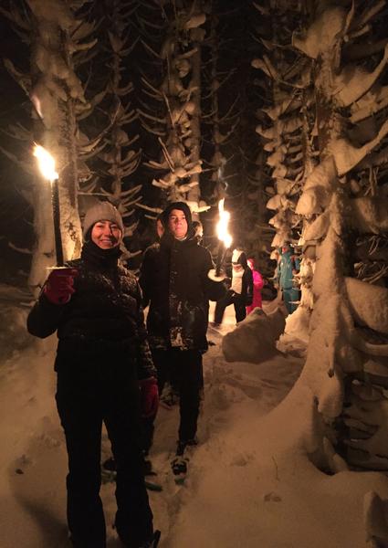 Balade nocturne du 31/12 avec un flambeau