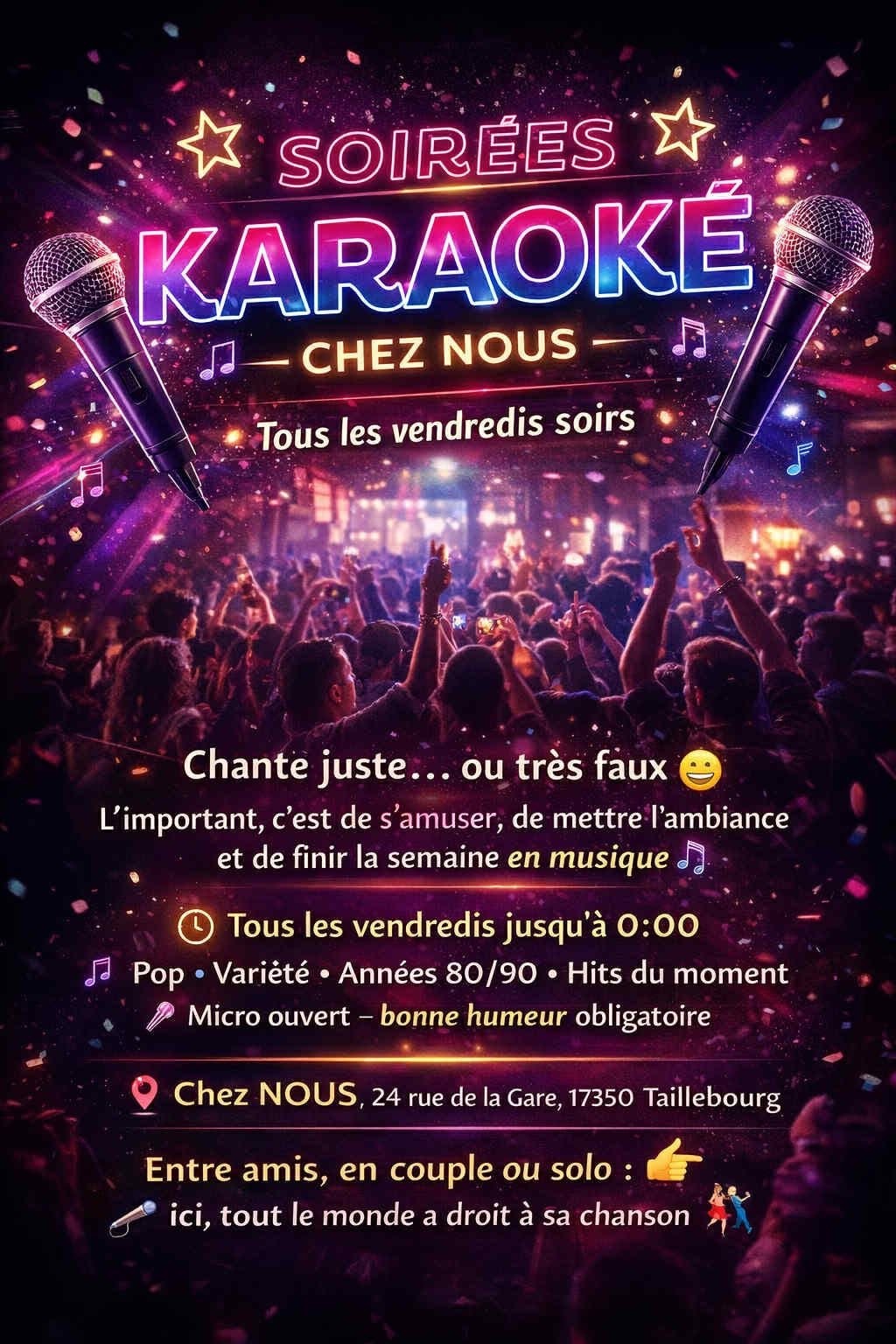 Soirée karaoké - Chez Nous