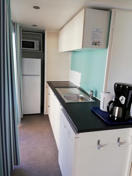 la cuisine d'un mobilhome privilège