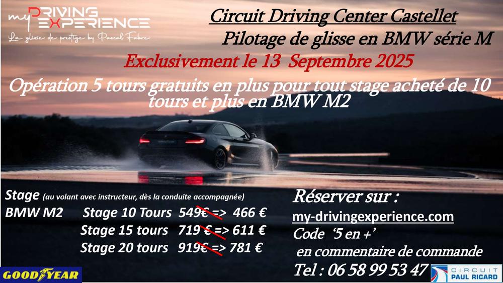 Pilotage de glisse en BMW série M, offre spéciale_Le Castellet