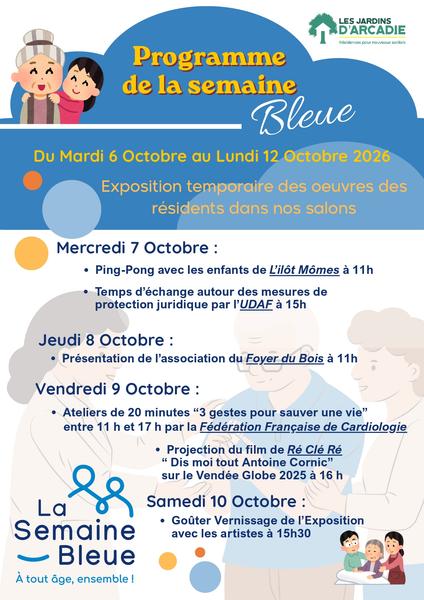 La semaine bleue des Jardins d'Arcadie