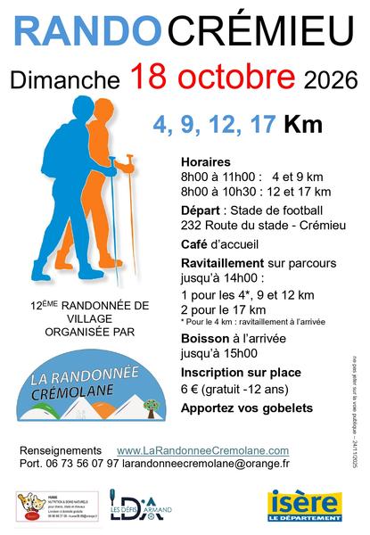 Randonnée pédestre : Rando Crémieu - 12e édition_Crémieu
