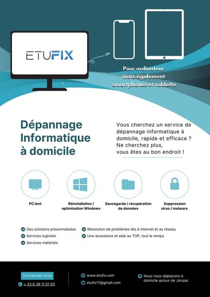 Etufix - Dépannage informatique à domicile