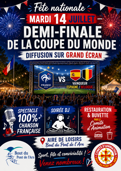 Demi-finale de la coupe du monde sur grand écran