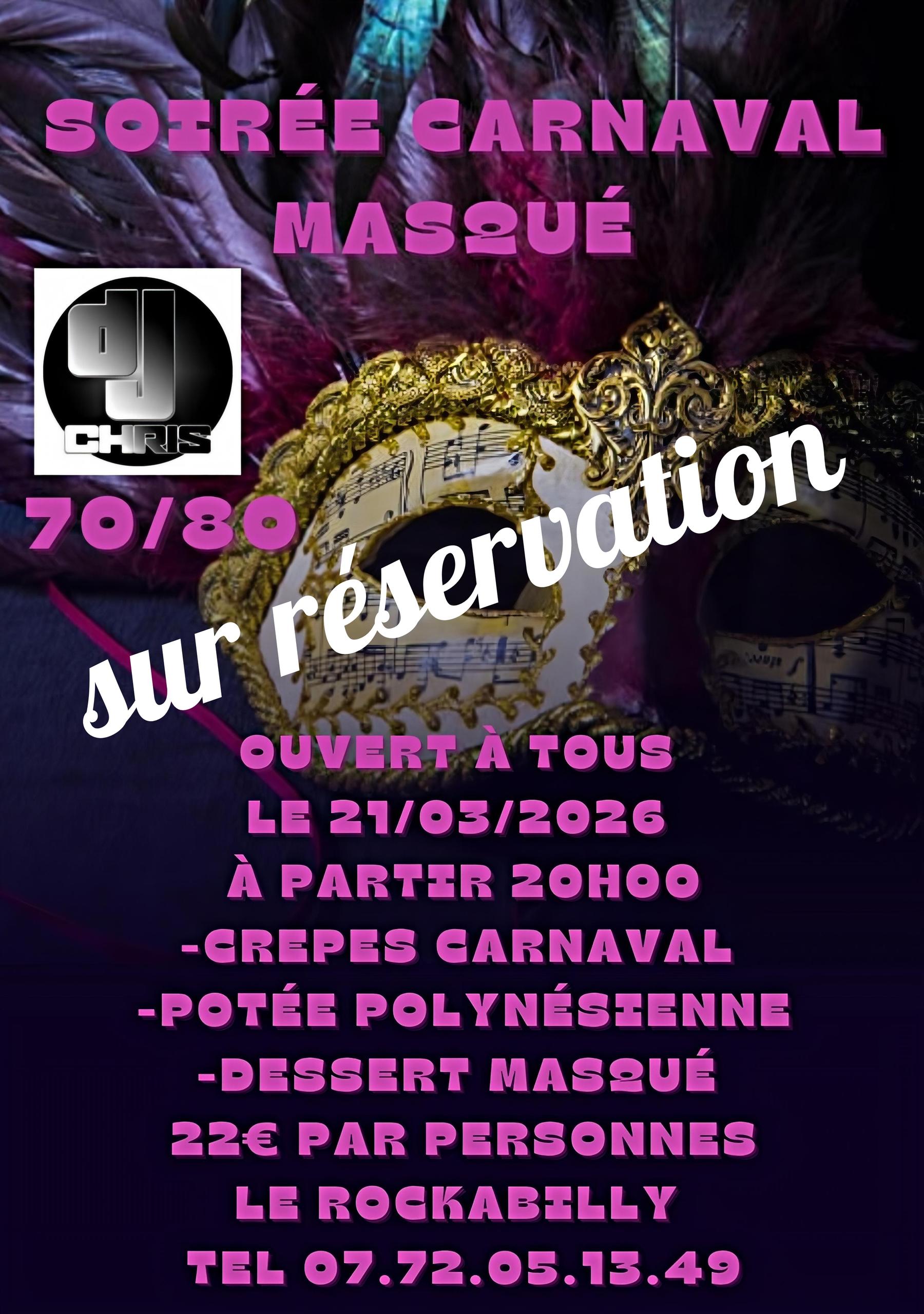Soirée carnaval masqué