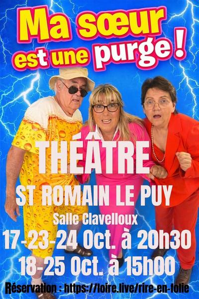 Ma soeur est une purge - Théâtre_Saint-Romain-le-Puy