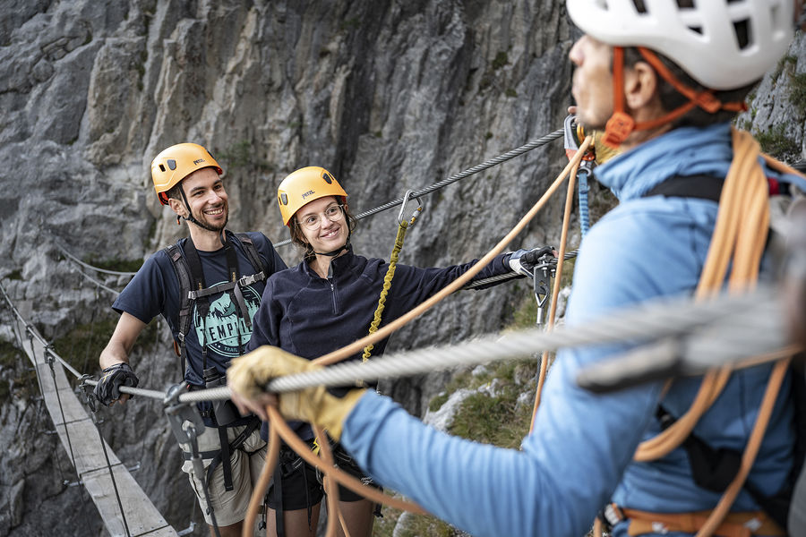 Via ferrata avec un guide au Grand-Bornand