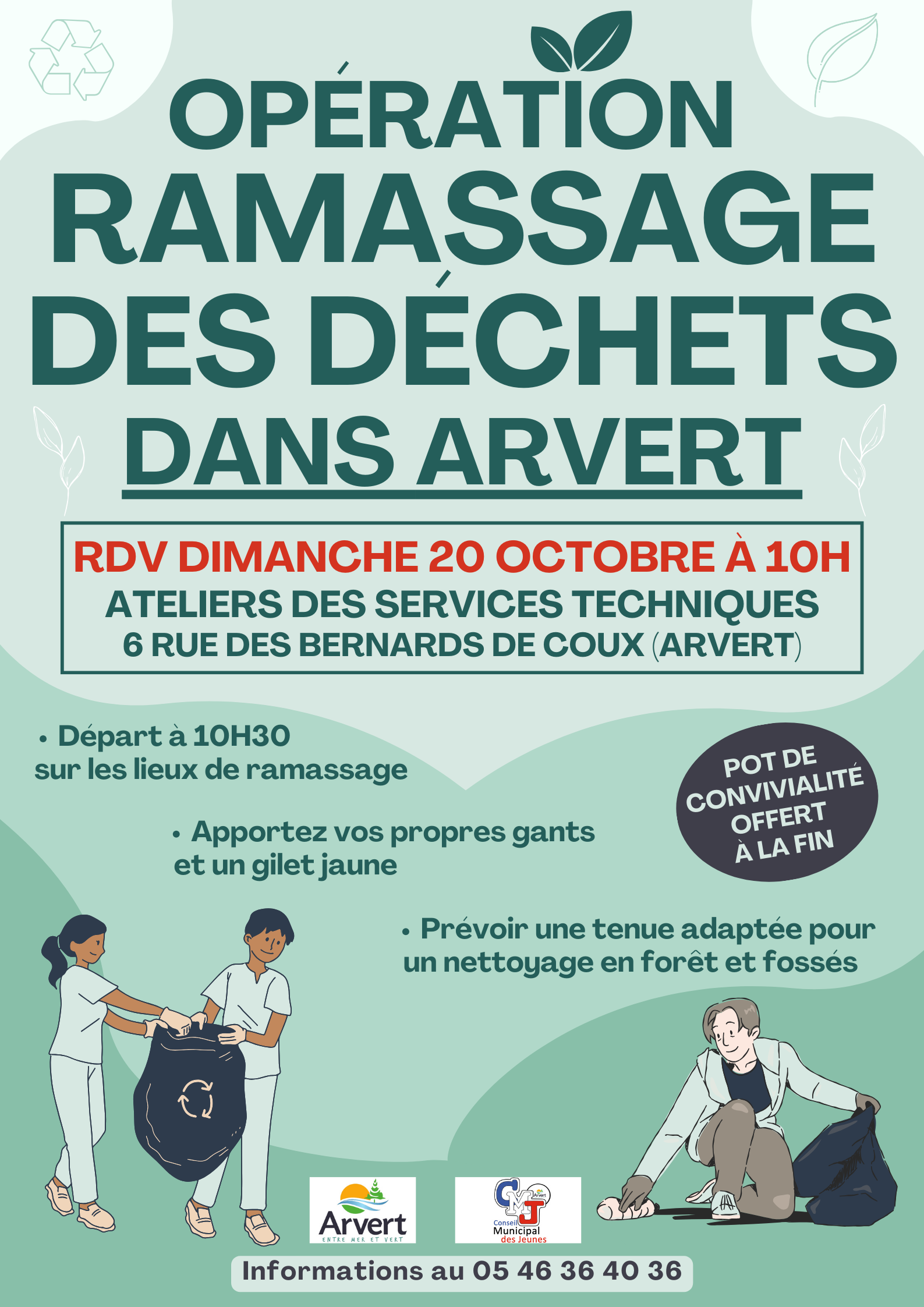 Opération ramassage des déchets dans Arvert