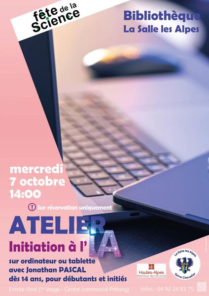 Atelier numérique 'initiation à l'IA' avec Jonathan Pascal
