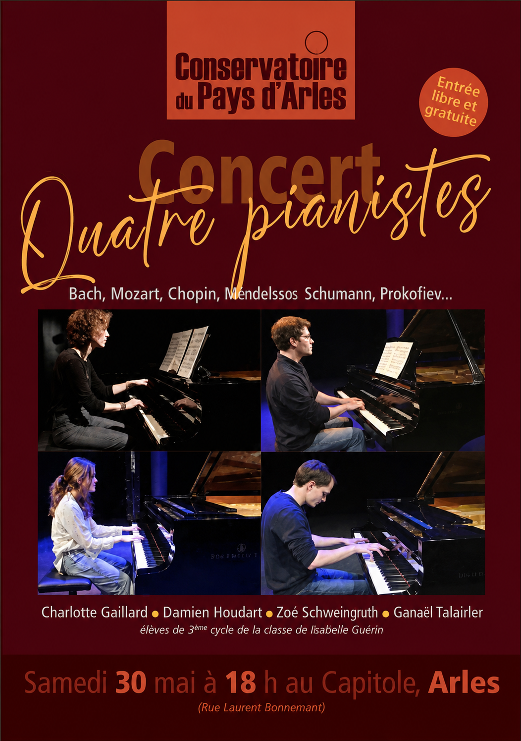 Concert « quatre pianistes »