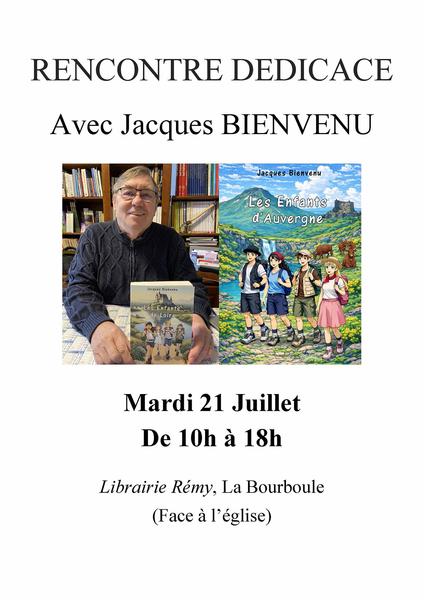 Séance de dédicaces : Jacques Bienvenu