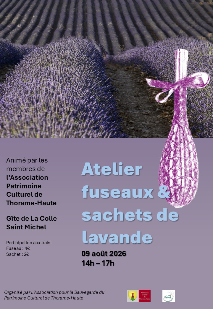 Atelier fuseaux et sachets de lavande