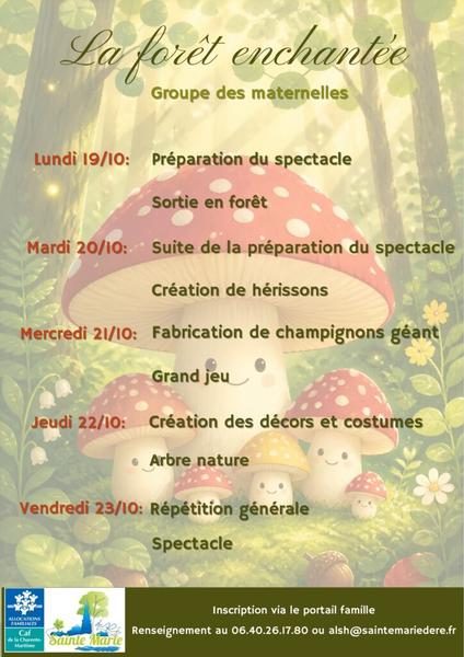 Animations au Centre de Loisirs - La forêt enchantée (maternelles)