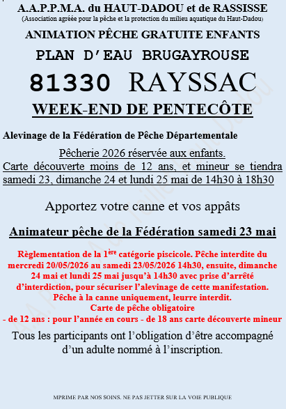 Weekend spécial pêche pour les enfants