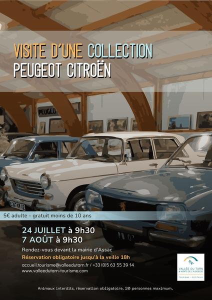Visite d'une collection de voitures anciennes : Peugeot et Citroën