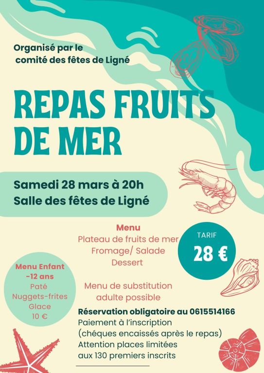 Repas fruits de mer