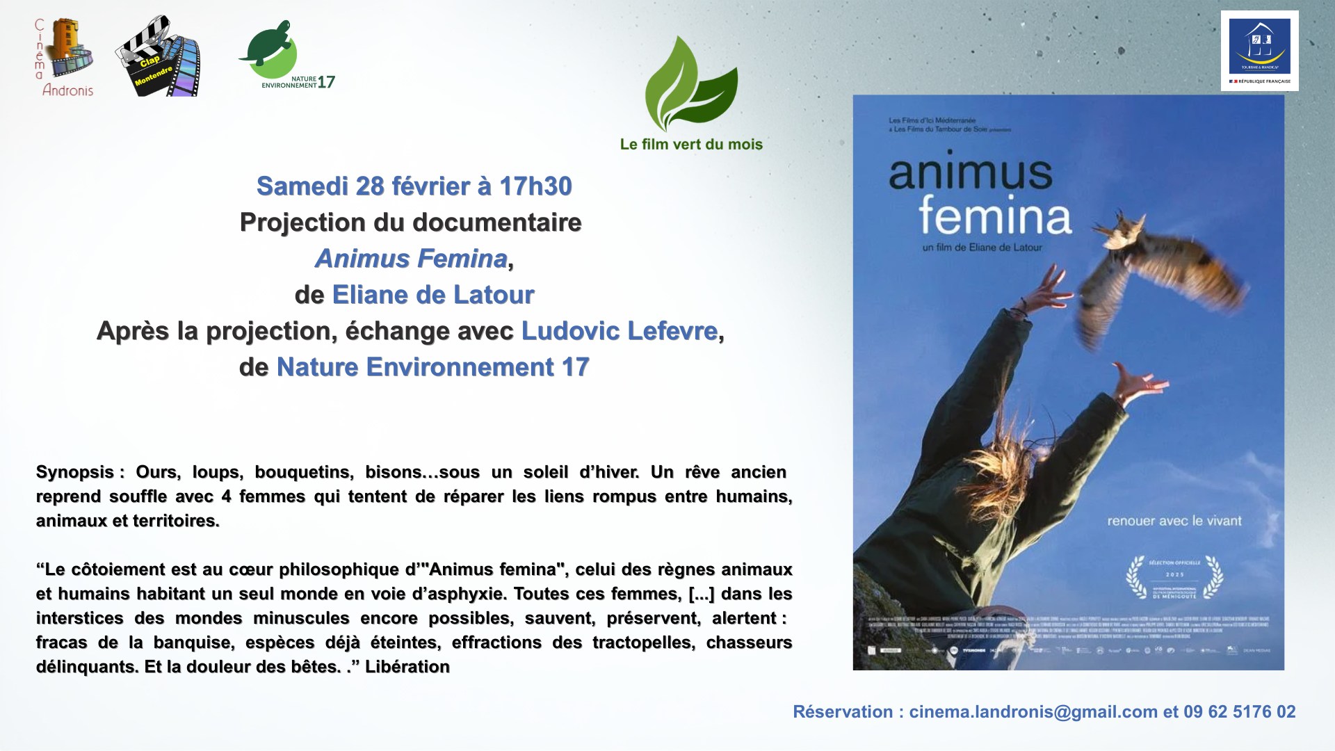 Projection du documentaire Animus femina